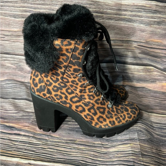 Jessica Simpson Mikah Faux-Fur Lining Combat Boot size 11 New with box no cover - Picture 4 of 12